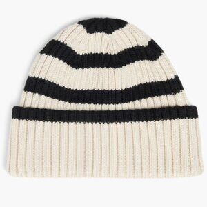 TOTEME Signature striped ribbed wool beanie | NWOT